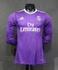 Real Madrid 2016/17 Away Player Issue Long Sleeves Jersey